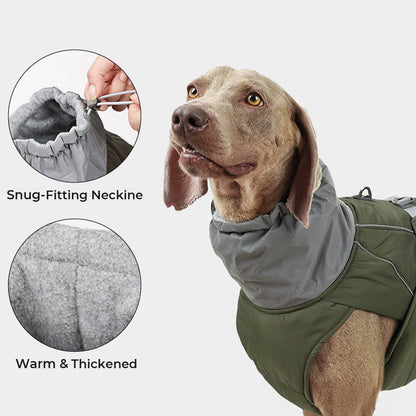 Waterproof Warm High Collar Reflective Dog Thickened Jacket - ECOVIRA