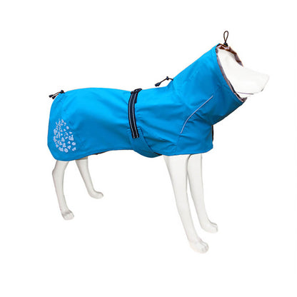 Turtleneck Waterproof Reflective Pattern Outdoor Dog Raincoat - ECOVIRA