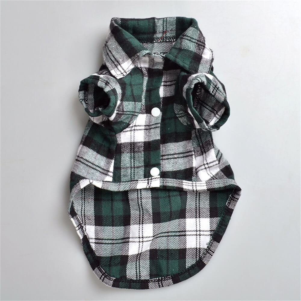 Classic Plaid Dog Shirt - Cozy and Stylish for Every Occasion - ECOVIRA