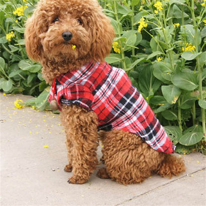Classic Plaid Dog Shirt - Cozy and Stylish for Every Occasion - ECOVIRA