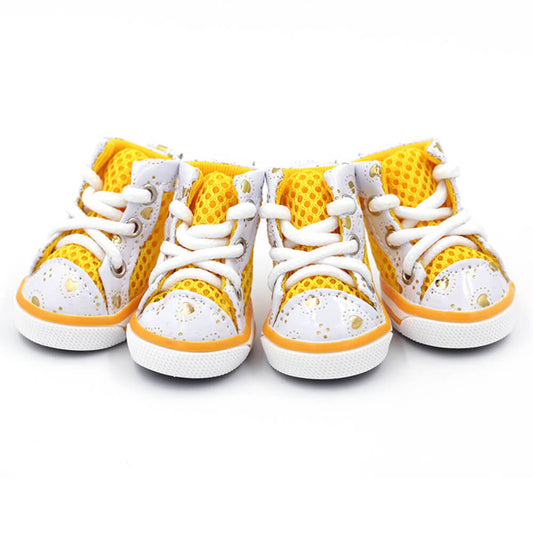 Trendy High-Top Breathable Mesh Anti-Slip Dog Sports Shoes - ECOVIRA